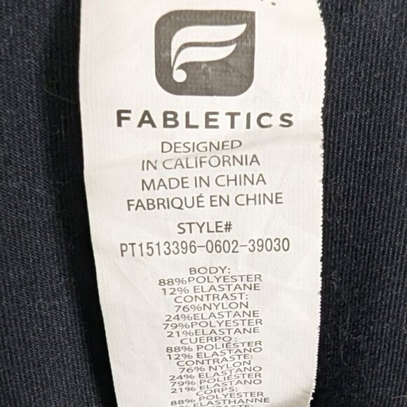 Fabletics Black Mesh Panel Detail Clover Leggings UPF - Picture 9 of 9